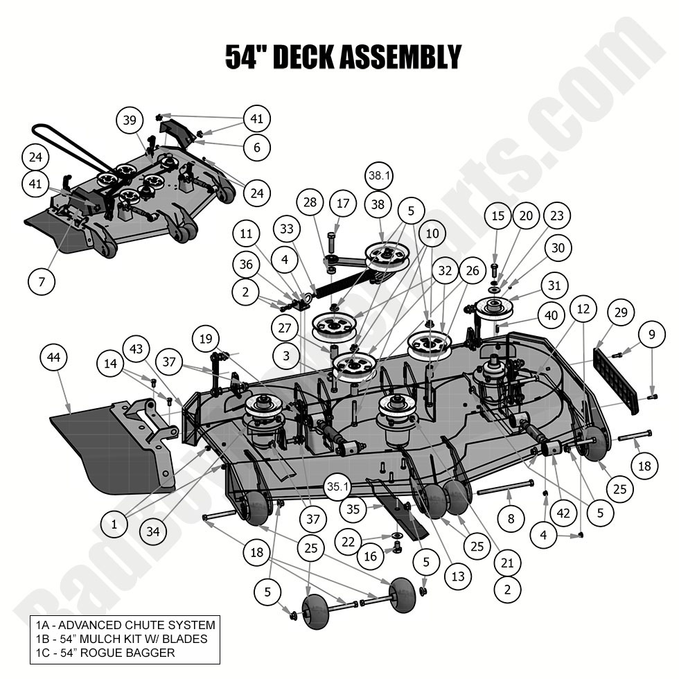 2019 Rogue 54" Deck Assembly